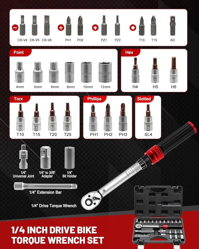 SARAページ 90-tooth Accurate 1/4-inch Drive Click Small Bike Torque